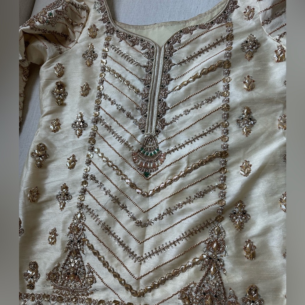 Shazak Malik Pakistani Indian Nikkah Wedding Outfit - Picture 7 of 15